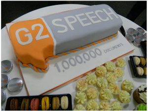 1 million documents cake | G2 Speech